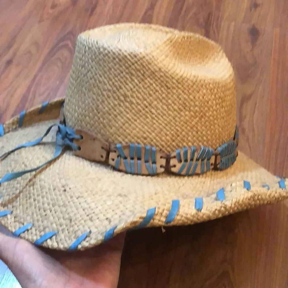 Bullhide beige and turquoise cowboy hat S